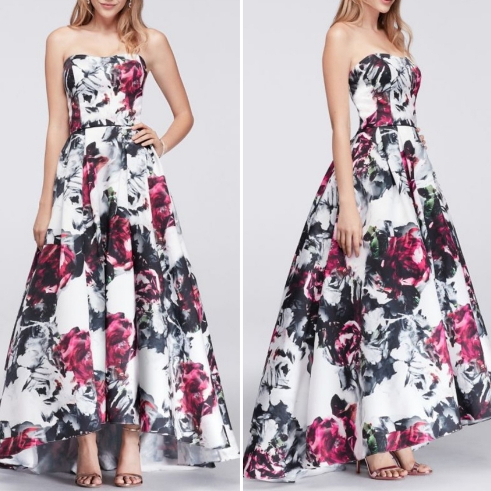 Betsy & Adam Floral Sleeveless Ballgown Prom Size 18